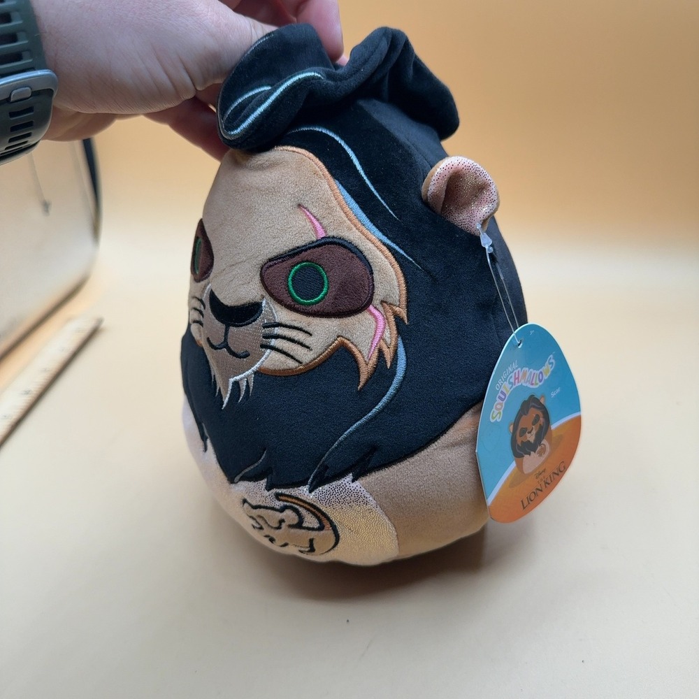 Squishmallows Disney Lion King Scar Plush Stuffed Animal Black Tan 8 Inch